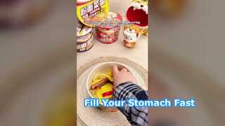 Wermiszel, makaron z jajkiem i kiełbasą typu Plus