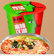 JiangHu nie smażone ramen instant noodles z kwaśnym i pikantnym smakiem